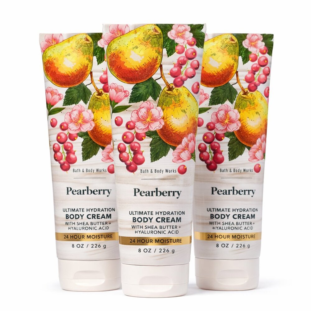 Bath & Body Works Body Cream Bundle PEARBERRY 3 pack NEW